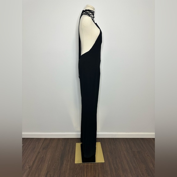 Galvan London Black Halter Neck Jumpsuit - Picture 6 of 12